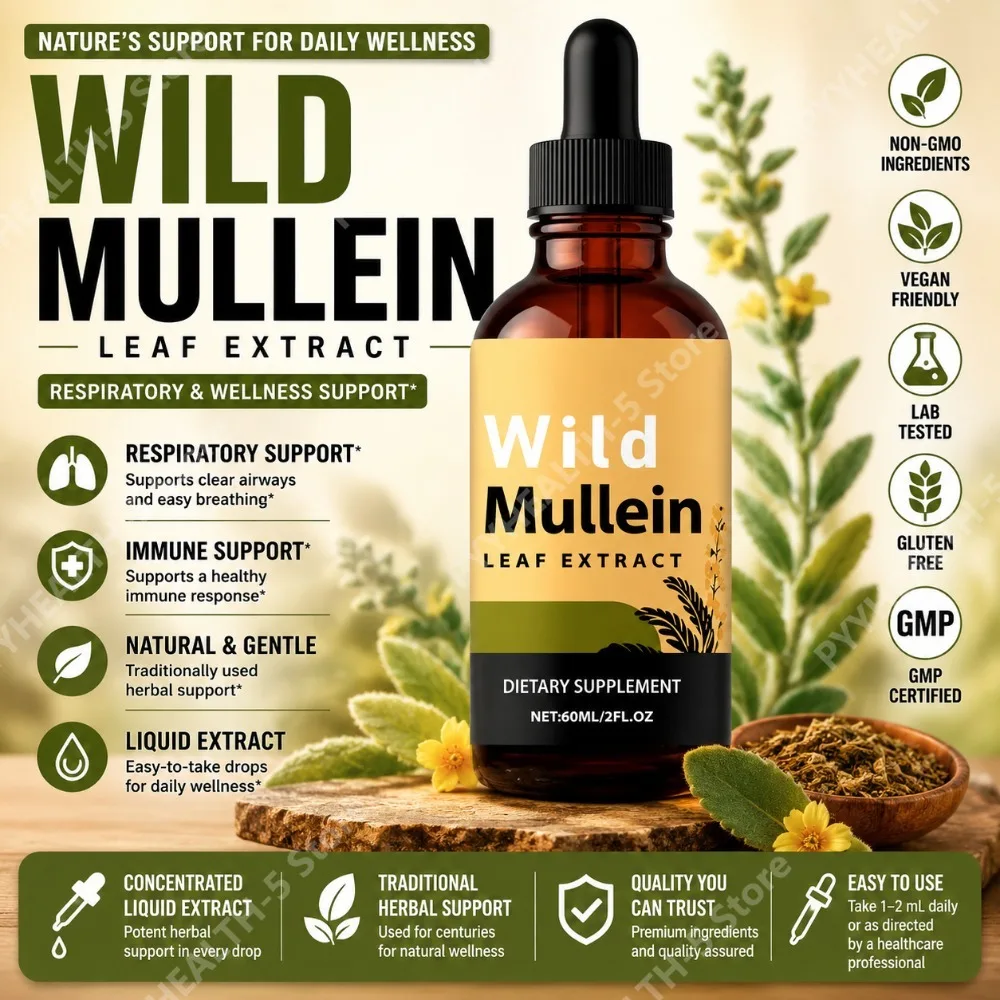 Herbal Wellness - Gotas de Folha de Mullein com