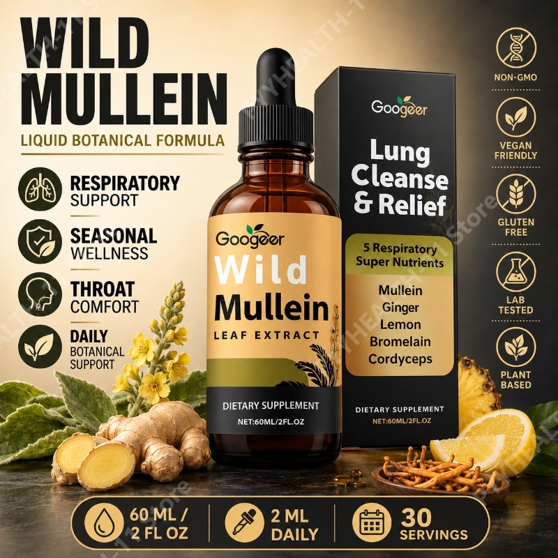 Herbal Wellness - Gotas Líquidas de Mullein, Mistura Herbal