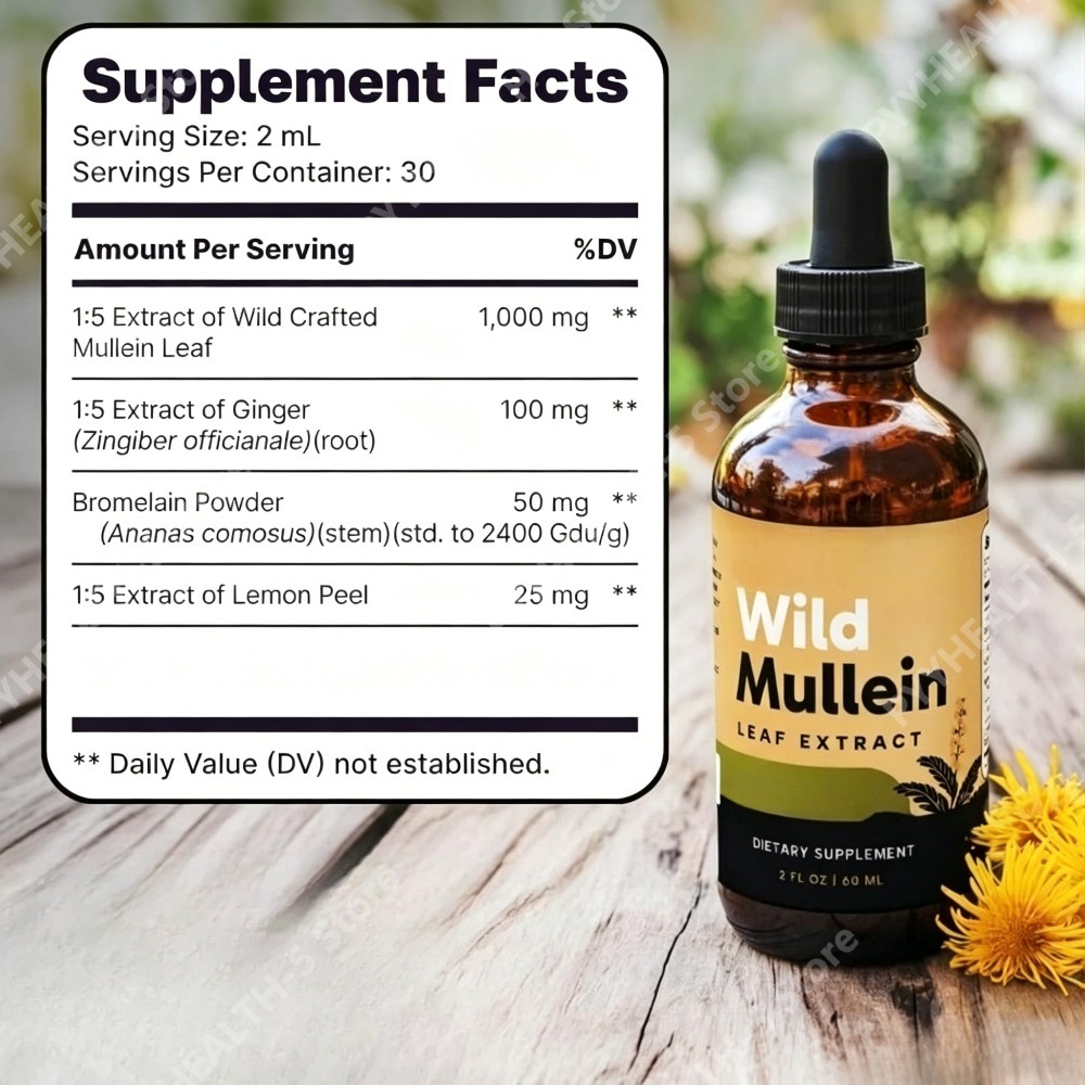 Gotas de Folha de Mullein com  - Herbal Wellness avaliação e preço