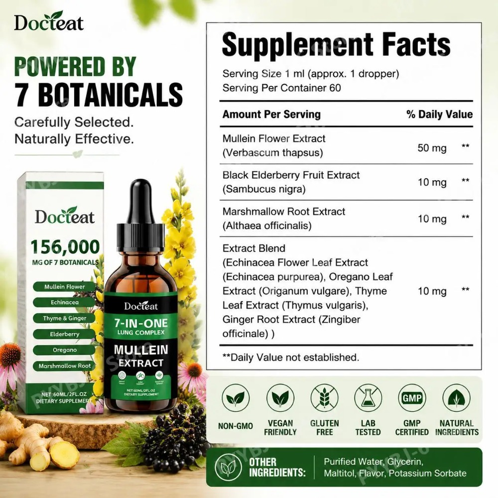 Docteat Extrato de Mullein 7 e - Herbal Wellness avaliação e preço